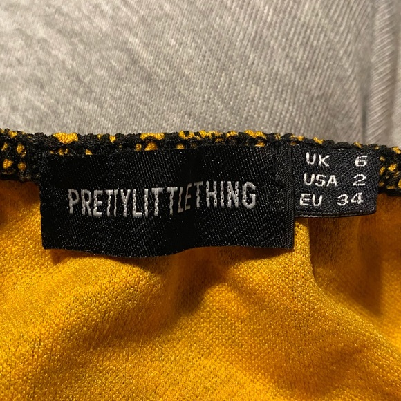 PrettyLittleThing Animal Print Gold Jumpsuit Without Belt - Picture 10 of 10